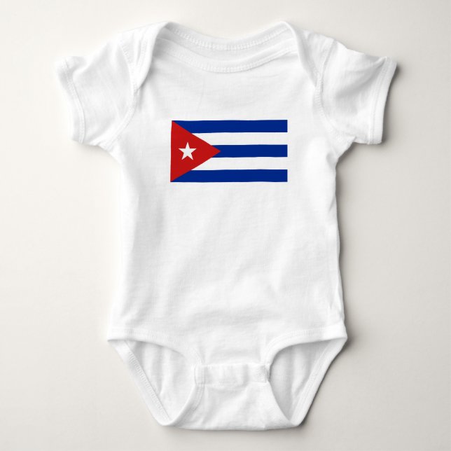 Body Para Bebê Bandeira de Cuba (Frente)
