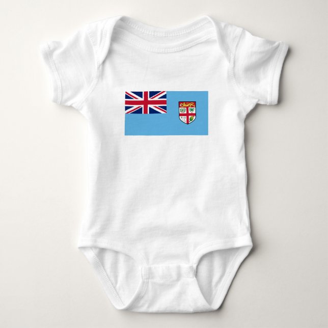 Body Para Bebê Bandeira de Fiji (Frente)