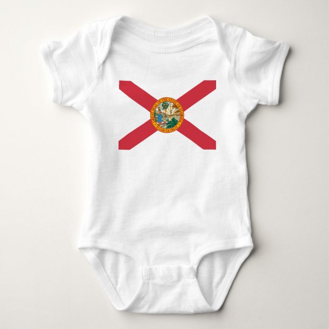 Body Para Bebê Bandeira de Florida (Frente)