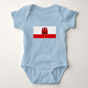Body Para Bebê Bandeira de Gibraltar