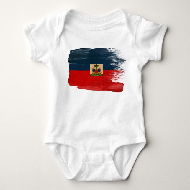 Body Para Bebê Bandeira de Haiti (Frente)