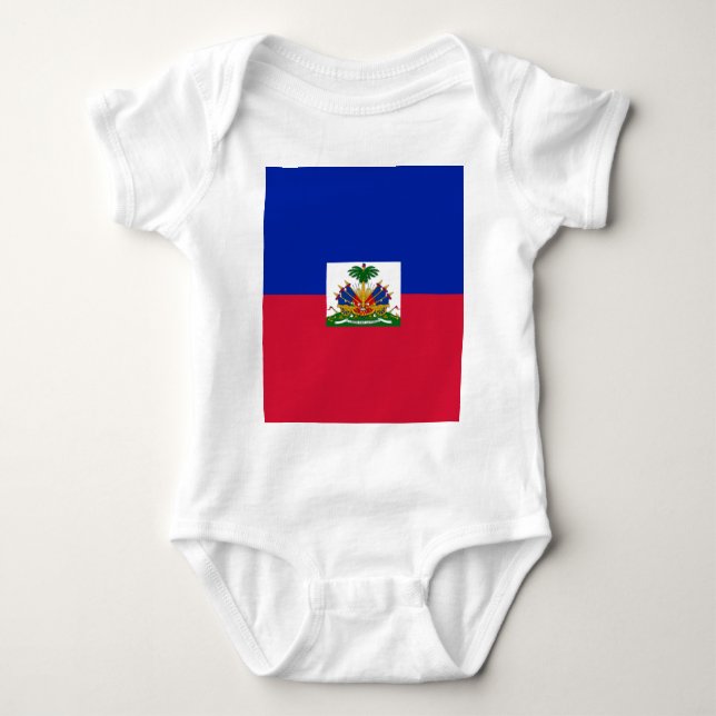 Body Para Bebê Bandeira de Haiti (Frente)