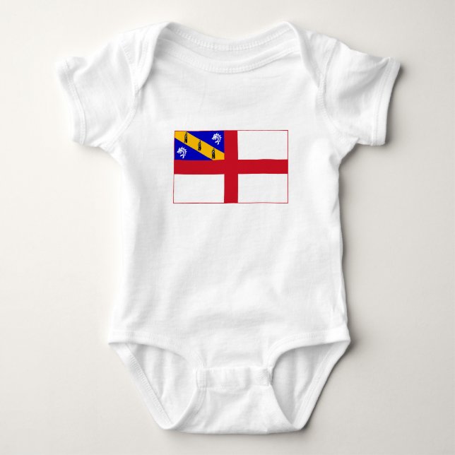 Body Para Bebê Bandeira de Herm (Frente)