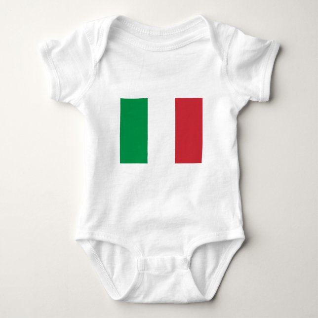 Body Para Bebê Bandeira de Itália (Frente)