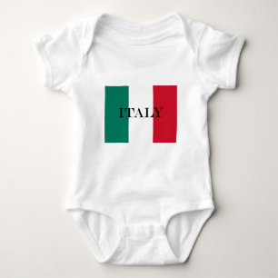 Body Para Bebê Bandeira de Italia Italia IL italiano Tricolore