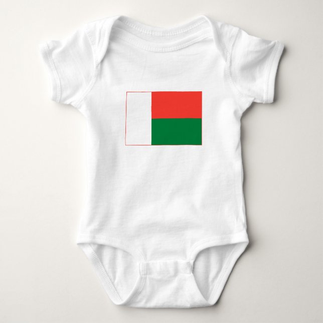 Body Para Bebê Bandeira de Madagascar (Frente)