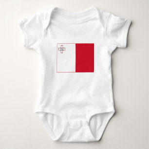 Body Para Bebê Bandeira de Malta