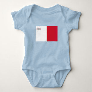 Body Para Bebê Bandeira de Malta