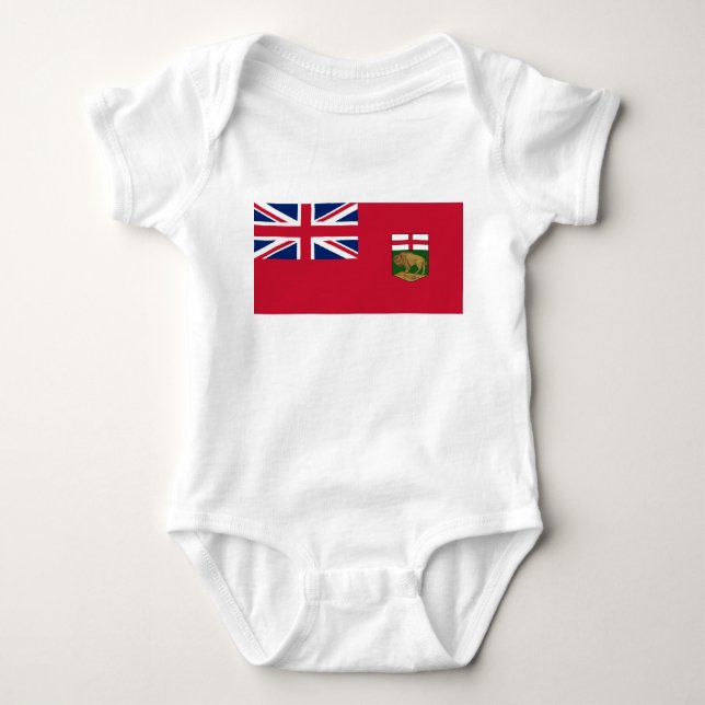 Body Para Bebê Bandeira de Manitoba (Frente)