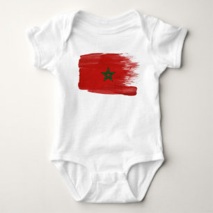 Body Para Bebê Bandeira de Marrocos