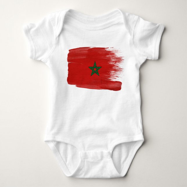 Body Para Bebê Bandeira de Marrocos (Frente)