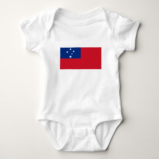 Body Para Bebê Bandeira de Samoa (Frente)