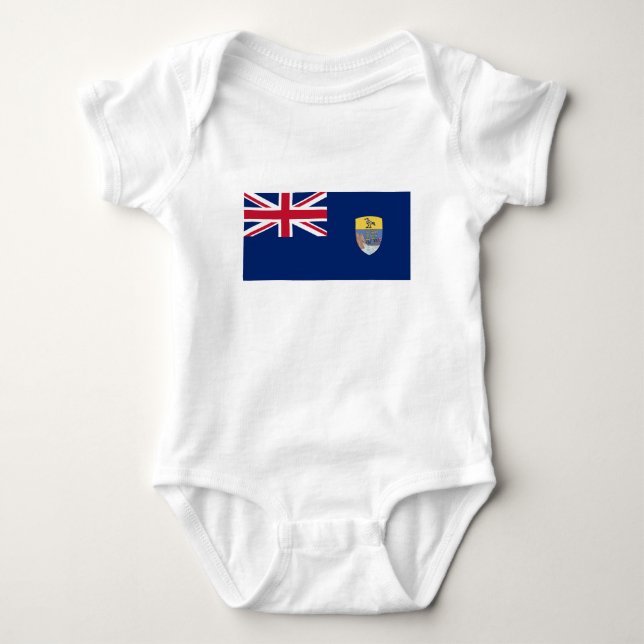 Body Para Bebê Bandeira de Santa Helena (Frente)