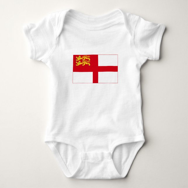 Body Para Bebê Bandeira de Sark (Frente)