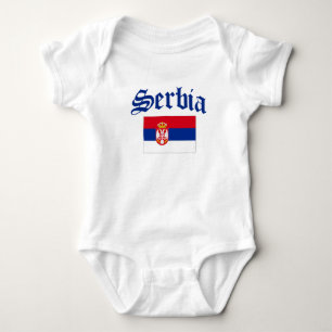 Body Para Bebê Bandeira de Serbia