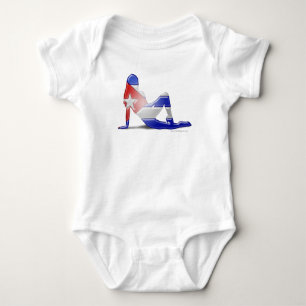Body Para Bebê Bandeira de Silhouette Rapariga Cubana