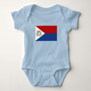 Body Para Bebê Bandeira de Sint Maarten
