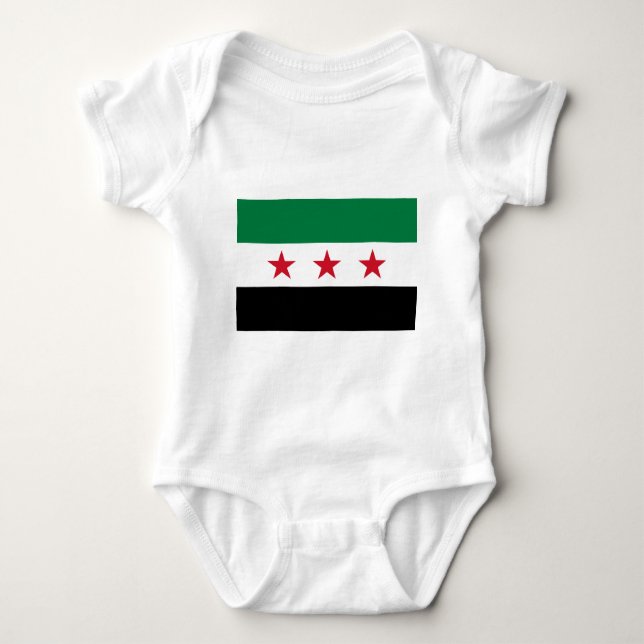 Body Para Bebê Bandeira de Syria - bandeira síria da (Frente)