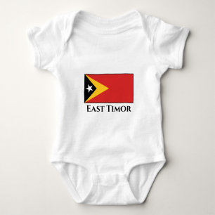 Body Para Bebê Bandeira de Timor Leste