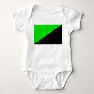 Body Para Bebê Bandeira do Anarquismo Verde