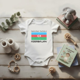 Body Para Bebê Bandeira do Azerbaijão