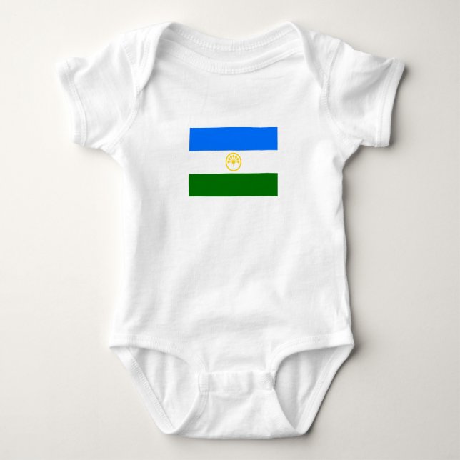 Body Para Bebê Bandeira do Bashkortostan (Frente)