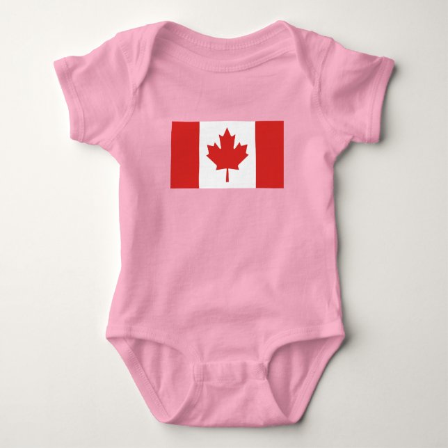 Body Para Bebê Bandeira do Canadá-27098 (Frente)