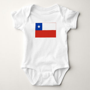 Body Para Bebê Bandeira do Chile