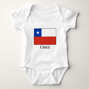 Body Para Bebê Bandeira do Chile