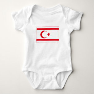 Body Para Bebê Bandeira do Chipre norte