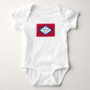 Body Para Bebê Bandeira do estado de Arkansas