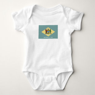 Body Para Bebê Bandeira do Estado de Delaware