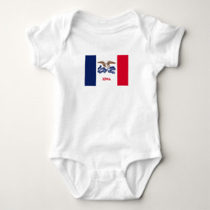 Body Para Bebê Bandeira do Estado de Iowa