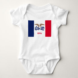 Body Para Bebê Bandeira do Estado de Iowa