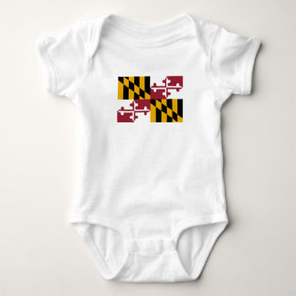 Body Para Bebê Bandeira do estado de Maryland