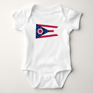 Body Para Bebê Bandeira do Estado de Ohio
