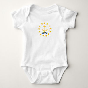 Body Para Bebê Bandeira do Estado de Rhode Island