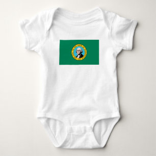 Body Para Bebê Bandeira do Estado de Washington