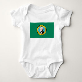 Body Para Bebê Bandeira do Estado de Washington
