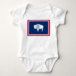 Body Para Bebê Bandeira do estado de Wyoming