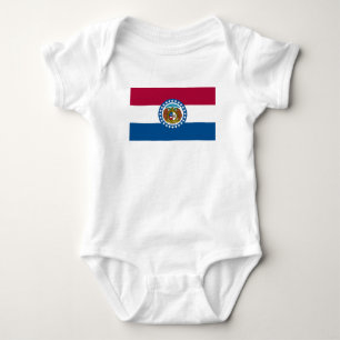 Body Para Bebê Bandeira do estado do Missouri