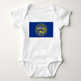 Body Para Bebê Bandeira do Estado do Nebraska
