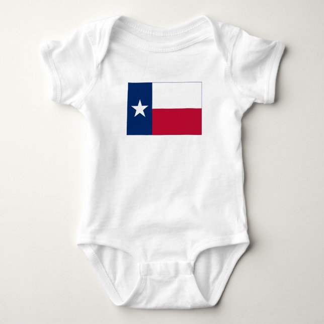 Body Para Bebê Bandeira do Estado do Texas (Frente)