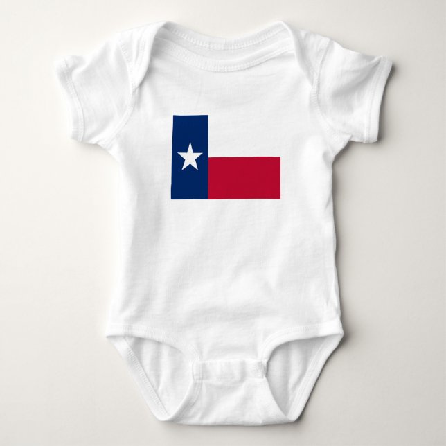 Body Para Bebê Bandeira do Estado do Texas (Frente)