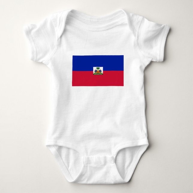 Body Para Bebê Bandeira do Haiti (Frente)