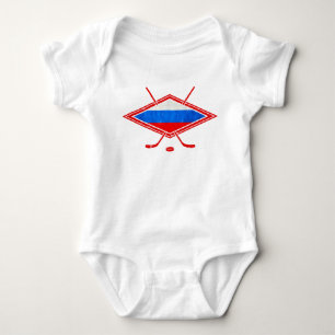 Body Para Bebê Bandeira do hóquei em gelo do russo