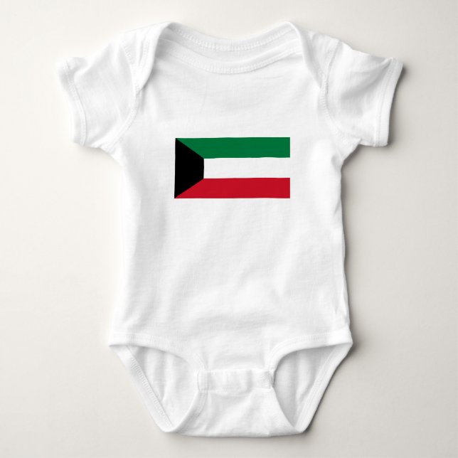 Body Para Bebê Bandeira do Kuwait (Frente)