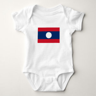 Body Para Bebê Bandeira do Laos