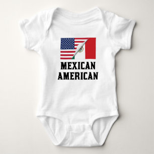 Body Para Bebê Bandeira do méxico-americano
