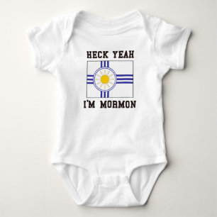 Body Para Bebê Bandeira do Mormon